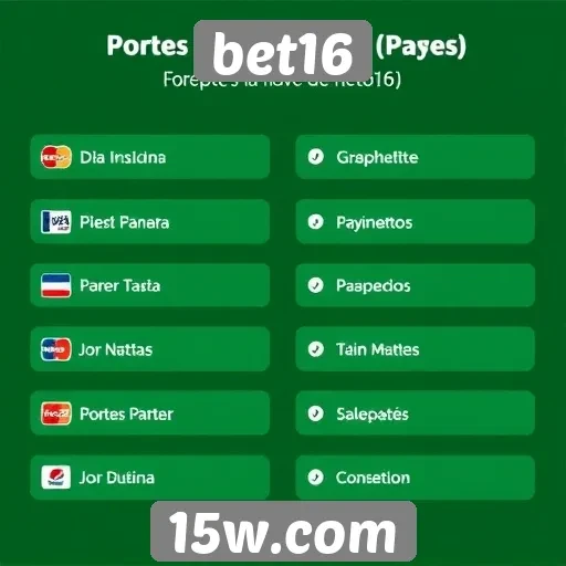 Métodos de pagamento aceitos no bet16
